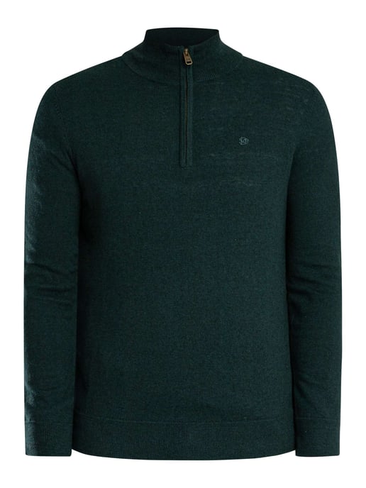 Superdry Ess LW Wollmischung 1/2 Reißverschluss Strickpullover, Grün - Image 5