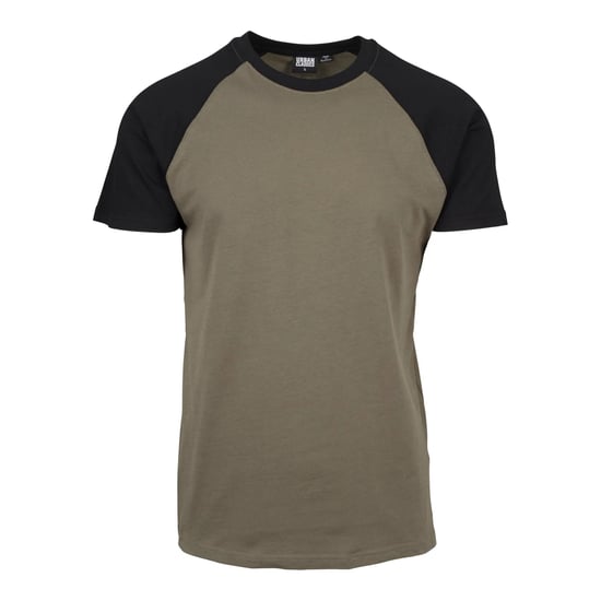 Urban Classics - T-Shirt für Herren Raglanärmel (Oliv/Schwarz) - Image 1