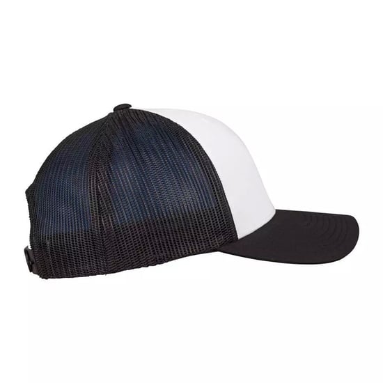 Flexfit - "Retro" Trucker Cap (Schwarz/Weiß) - Image 3