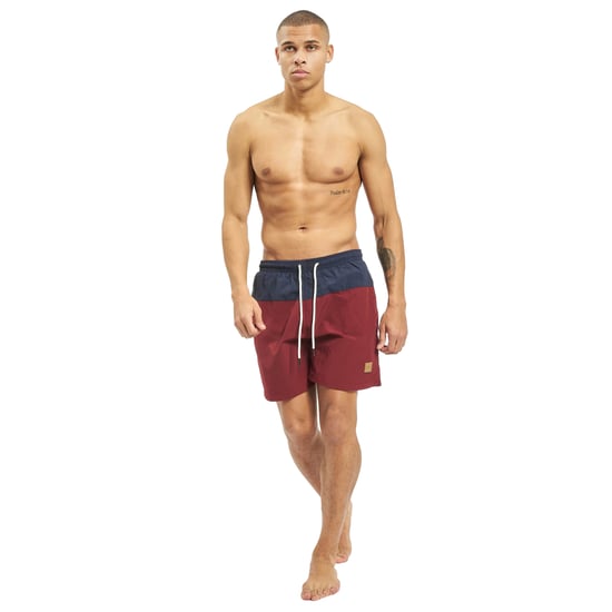 Urban Classics - Badeshorts für Herren (Marineblau/Burgunderrot) - Image 1