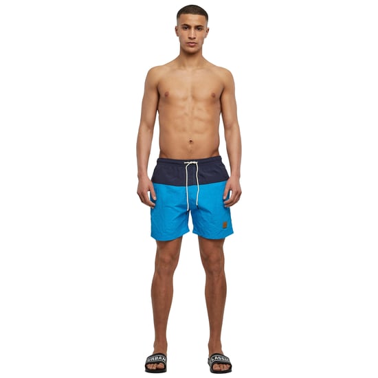 Urban Classics - Badeshorts für Herren (Marineblau/Türkis) - Image 1