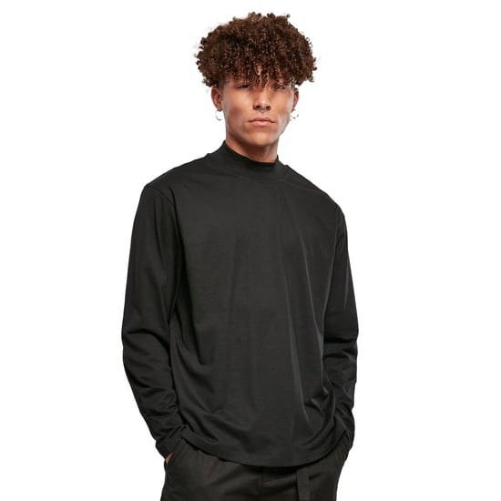 Urban Classics - T-Shirt Stehkragen für Herren Langärmlig (Schwarz) - Image 3