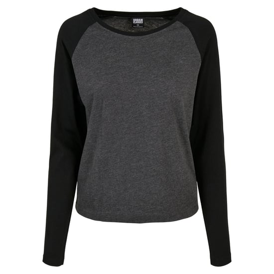 Urban Classics - T-Shirt Raglanärmel für Damen Langärmlig (Holzkohle/Schwarz) - Image 1
