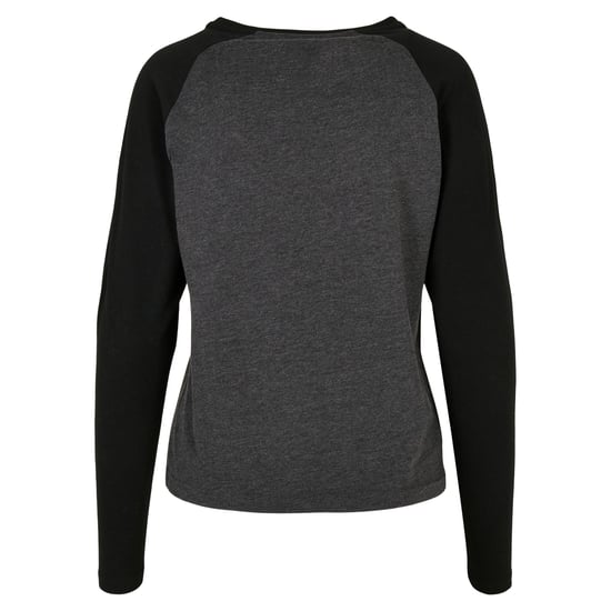 Urban Classics - T-Shirt Raglanärmel für Damen Langärmlig (Holzkohle/Schwarz) - Image 2