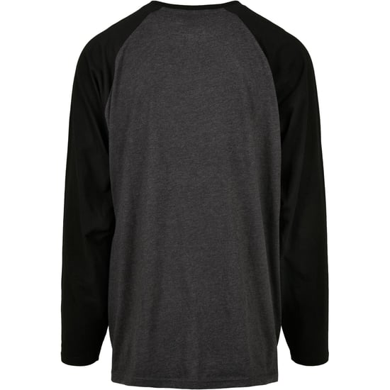 Urban Classics - T-Shirt Raglanärmel für Herren Kontrast-Ärmel (Holzkohle/Schwarz) - Image 2