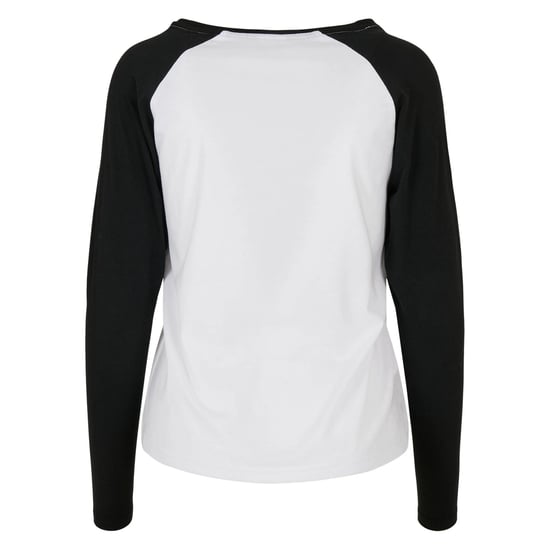 Urban Classics - T-Shirt Raglanärmel für Damen Langärmlig (Weiß/Schwarz) - Image 2