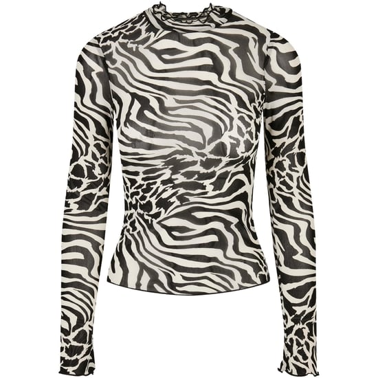 Urban Classics - Oberteil Rollkragen für Damen Langärmlig (Weiß/Schwarz) - Image 1