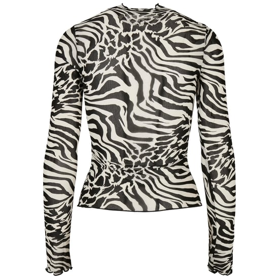 Urban Classics - Oberteil Rollkragen für Damen Langärmlig (Weiß/Schwarz) - Image 2