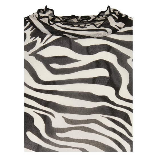 Urban Classics - Oberteil Rollkragen für Damen Langärmlig (Weiß/Schwarz) - Image 4