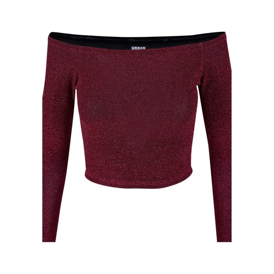 Urban Classics - Oberteil Schulterfrei für Damen Langärmlig (Burgunderrot) - Image 2