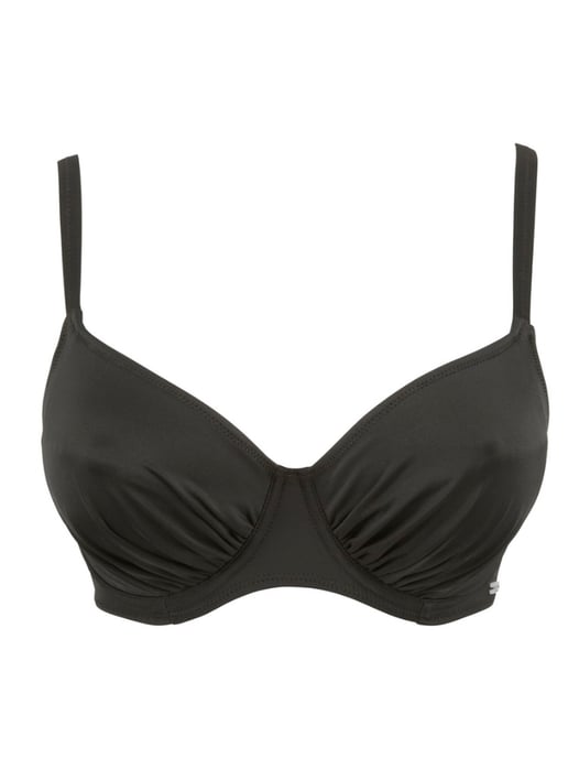 Versailles Full Cup Side Support Bikini Top Black - Image 3