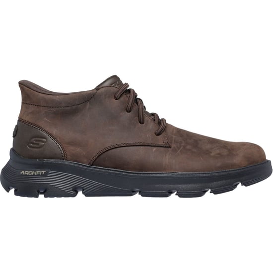 Skechers Arch Fit Garza Ridley Herren Stiefeletten Aus Leder In Kakaofarbe - Image 2