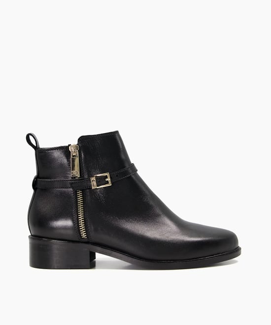 Dune Ladies POPPA Buckle-Detail Leather Ankle Boots - Image 2