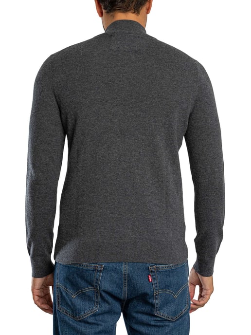 Superdry Ess LW Wollmischung 1/2 Reißverschluss Strickpullover, Grau - Image 3