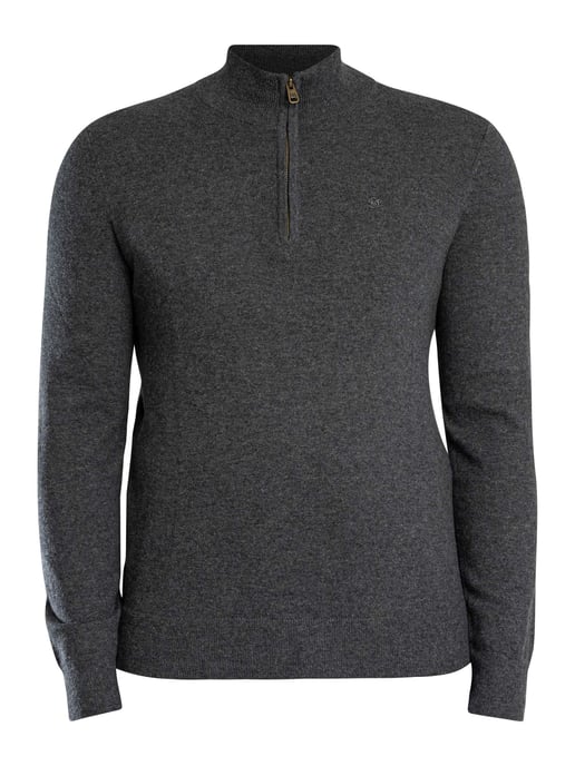 Superdry Ess LW Wollmischung 1/2 Reißverschluss Strickpullover, Grau - Image 5