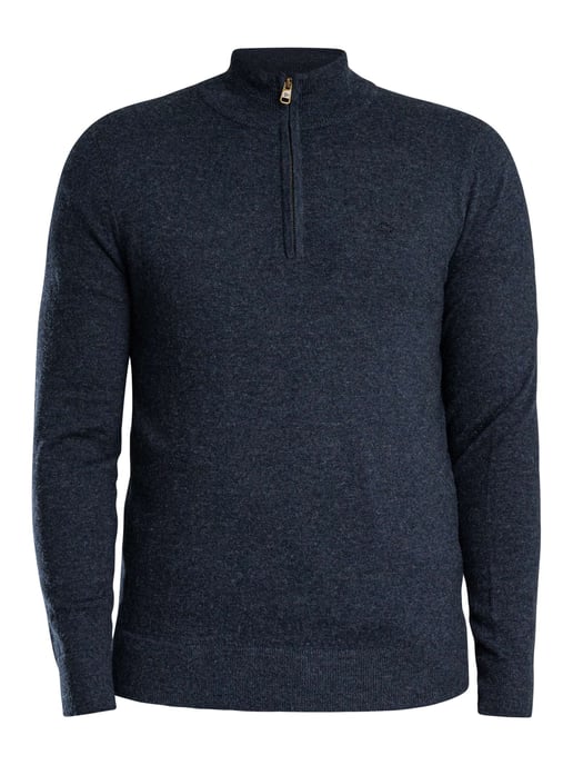 Superdry Ess LW Wollmischung 1/2 Reißverschluss Strickpullover, Blau - Image 5