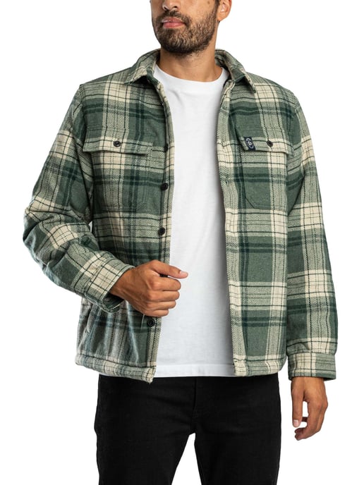 Superdry Borg-Gefüttertes Miller-Überhemd, Grün - Image 2
