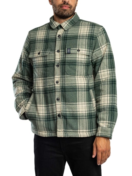 Superdry Borg-Gefüttertes Miller-Überhemd, Grün - Image 3
