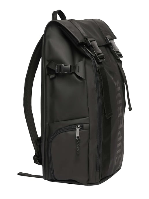 Superdry Tarp Roll Top Rucksack, Schwarz - Image 3