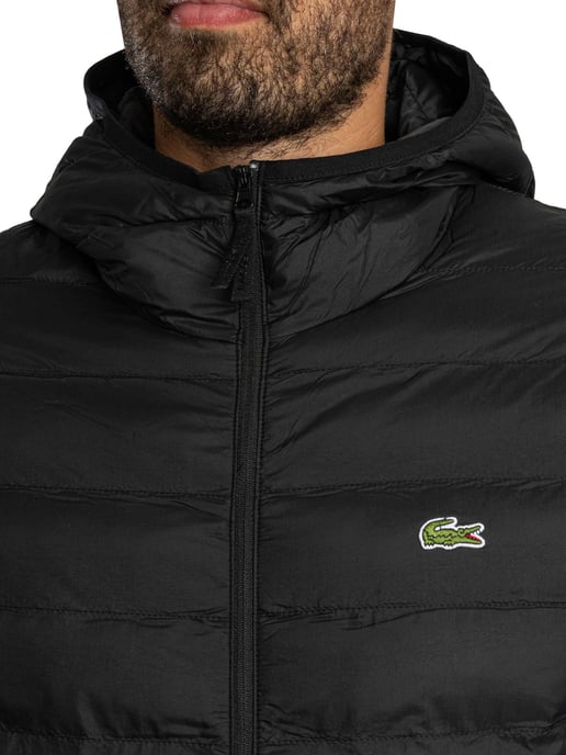 Lacoste Logo Puffer Jacke, Schwarz - Image 5