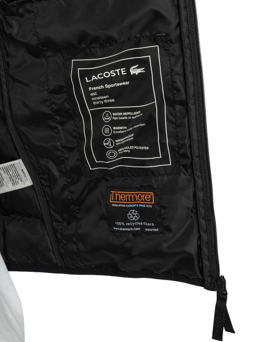 Lacoste Logo Puffer Jacke, Schwarz - Image 6