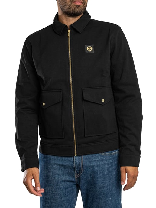 Sergio Tacchini Neue Tommaso-Jacke Mit Kragen, Schwarz - Image 1