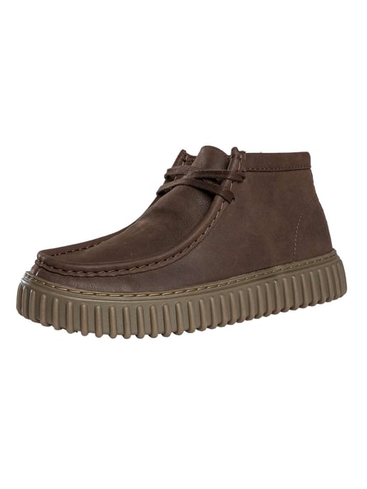 Clarks Torhill Hi Lederschuhe, Braun - Image 1