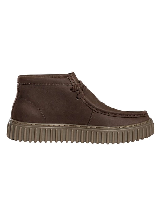 Clarks Torhill Hi Lederschuhe, Braun - Image 3