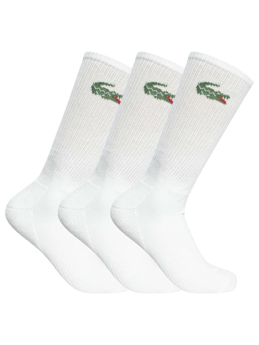 Lacoste 3Er-Pack Crew-Socken, Weiß - Image 1
