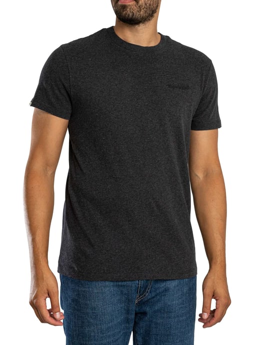 Superdry Essential Firmenlogo T-Shirt, Schwarz - Image 1