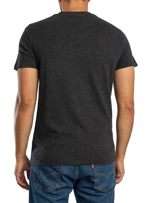 Superdry Essential Firmenlogo T-Shirt, Schwarz - Image 3