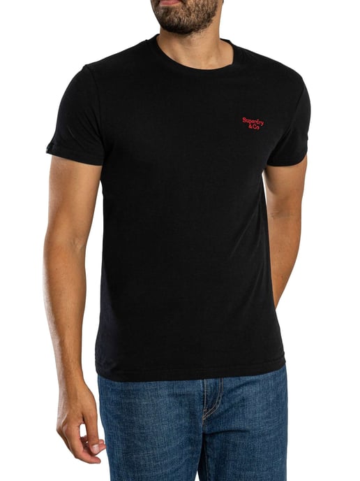 Superdry Essential Serif Logo T-Shirt, Schwarz - Image 2