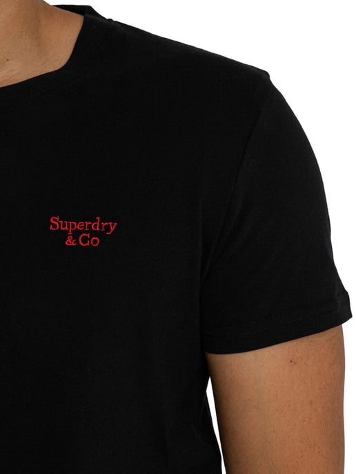 Superdry Essential Serif Logo T-Shirt, Schwarz - Image 4