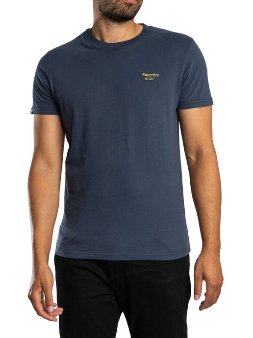 Superdry Essential Serif Logo T-Shirt, Blau - Image 1