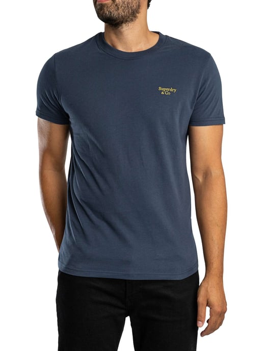 Superdry Essential Serif Logo T-Shirt, Blau - Image 2