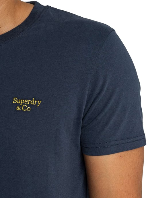 Superdry Essential Serif Logo T-Shirt, Blau - Image 4