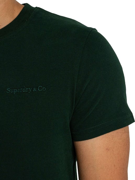Superdry Essential Firmenlogo T-Shirt, Grün - Image 4