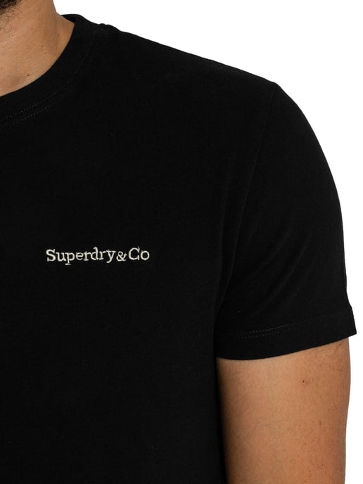 Superdry Essential Firmenlogo T-Shirt, Schwarz - Image 4