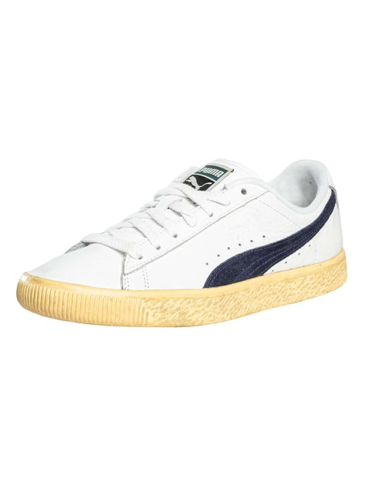 Puma Clyde Vintage-Sneakers Aus Leder, Weiß - Image 1