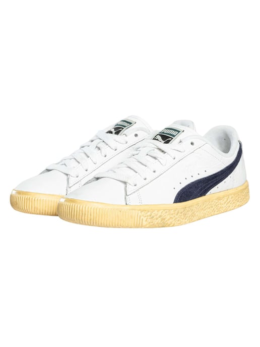 Puma Clyde Vintage-Sneakers Aus Leder, Weiß - Image 2