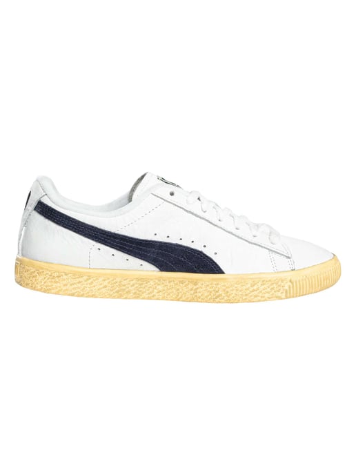 Puma Clyde Vintage-Sneakers Aus Leder, Weiß - Image 4