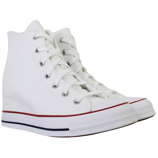 Converse Chuck Taylor All Star Classic Wedge Hi Damen Weiß Plimsolls - Image 2
