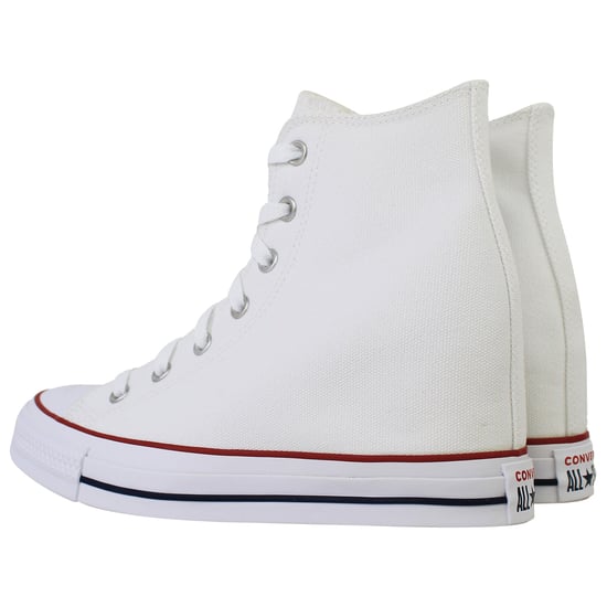 Converse Chuck Taylor All Star Classic Wedge Hi Damen Weiß Plimsolls - Image 3