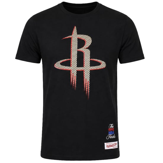 Mitchell & Ness NBA Houston Rockets Gold-Logo Herren Schwarz T-Shirt - Image 1
