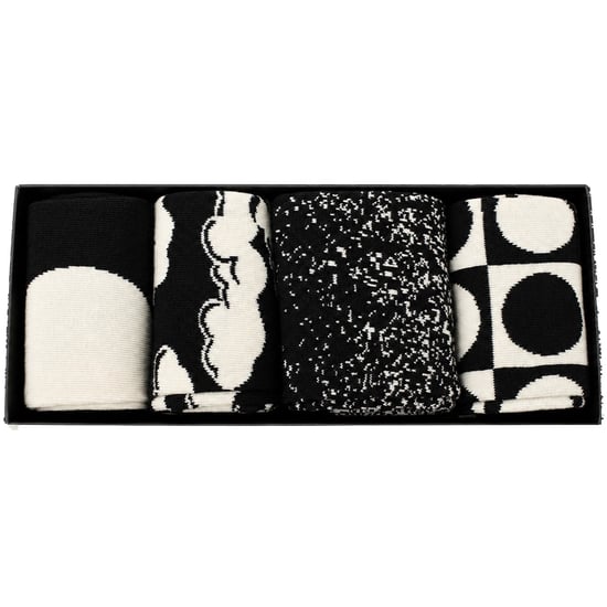 Happy Socks 4er-Pack Schwarz & Weiß Geschenkset - Image 3