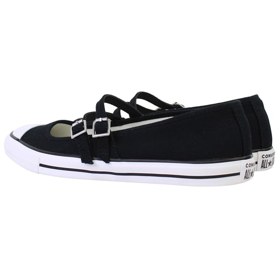 Converse Chuck Taylor All Star Dainty Mary Jane Damen Schwarz Plimsolls - Image 3