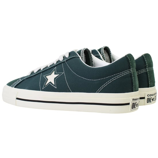 Converse One Star Pro OX Unisex Dunkelgrüne Plimsolls - Image 3