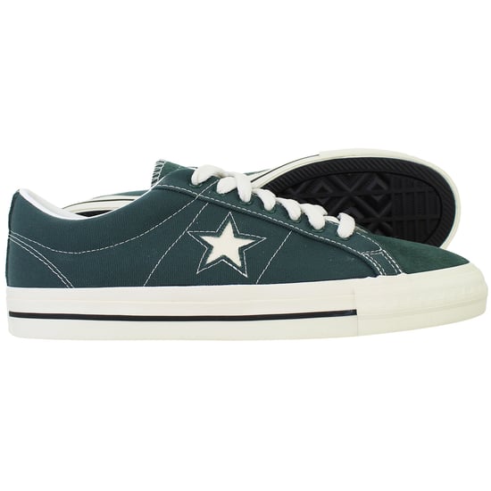 Converse One Star Pro OX Unisex Dunkelgrüne Plimsolls - Image 4