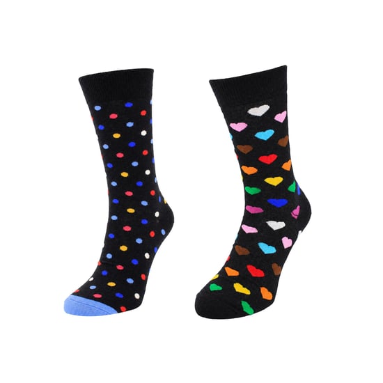 Happy Socks 2er-Pack Schwarze Herzpunkte - Image 1