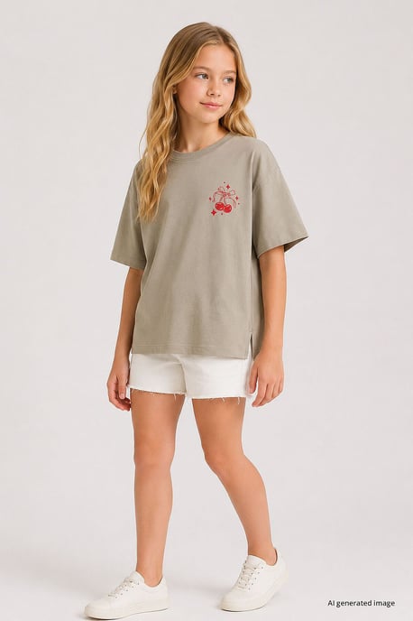 Jugend Baumwoll-Elasthan T-Shirt - Image 1